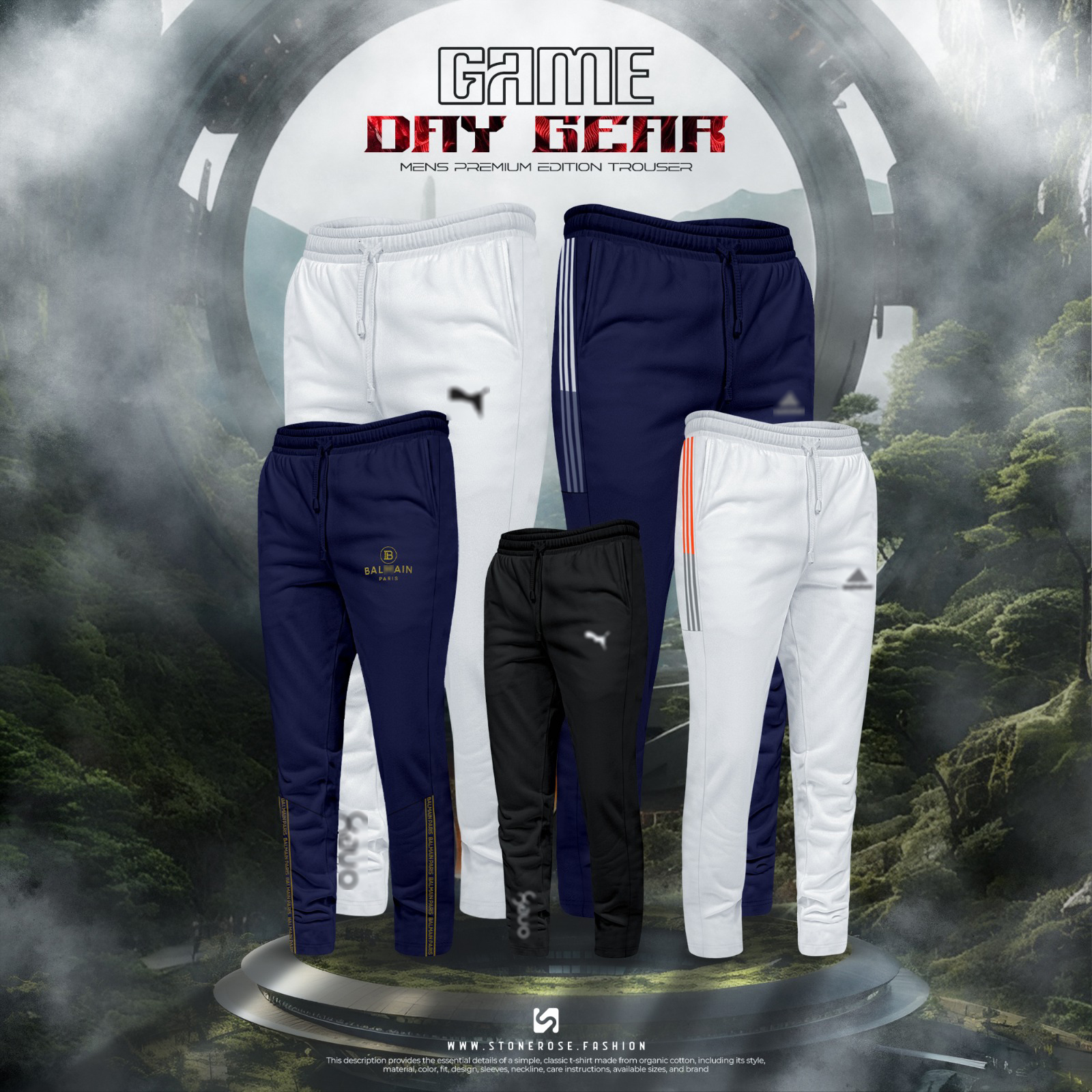 Men Summer Premium Black Tracksuit-25521T